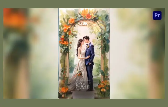 Lovely 3D Floral Design Wedding Invitation Instagram Story